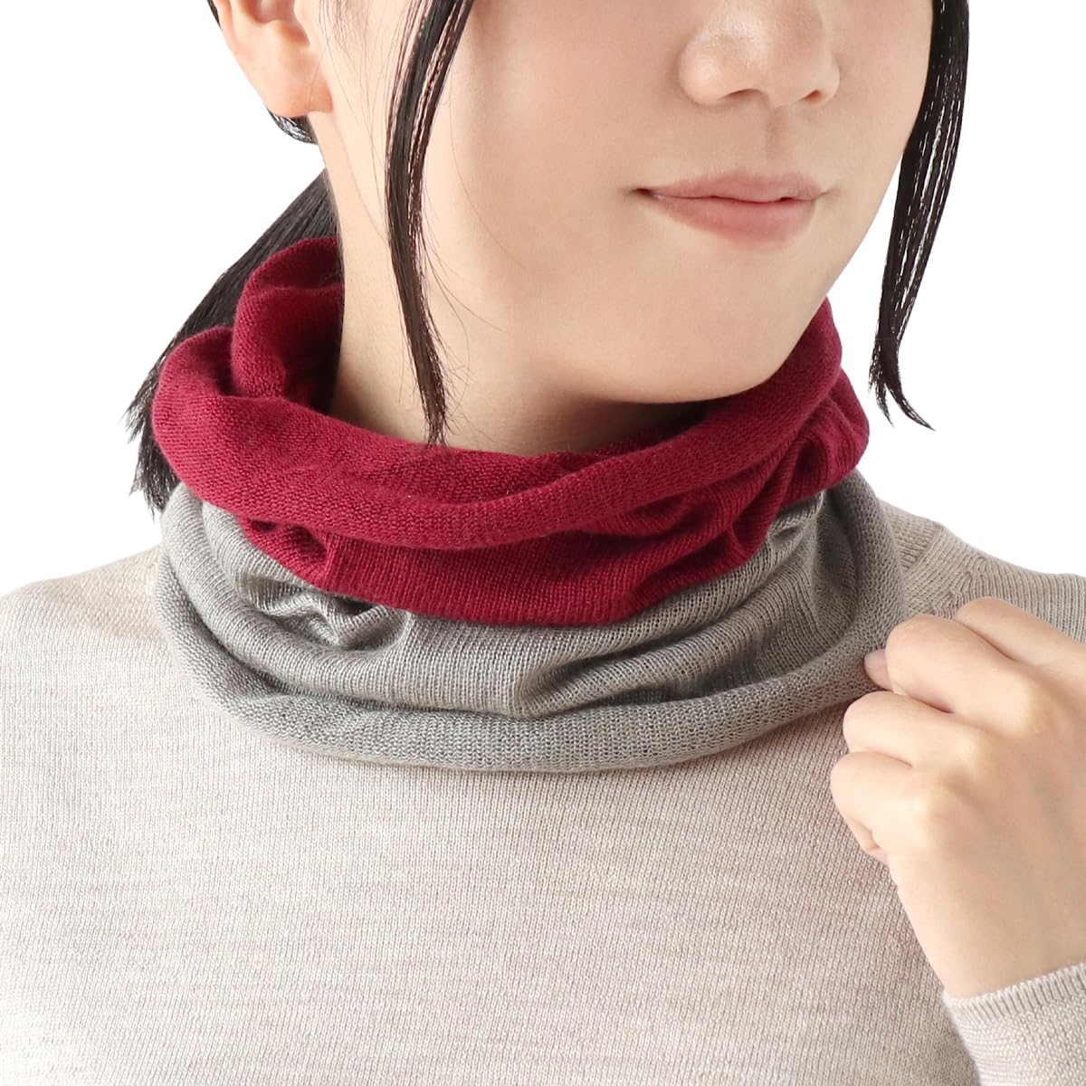 Amazon | [絹屋] 極暖シルク ネックウォーマー シルク100％ SO4980